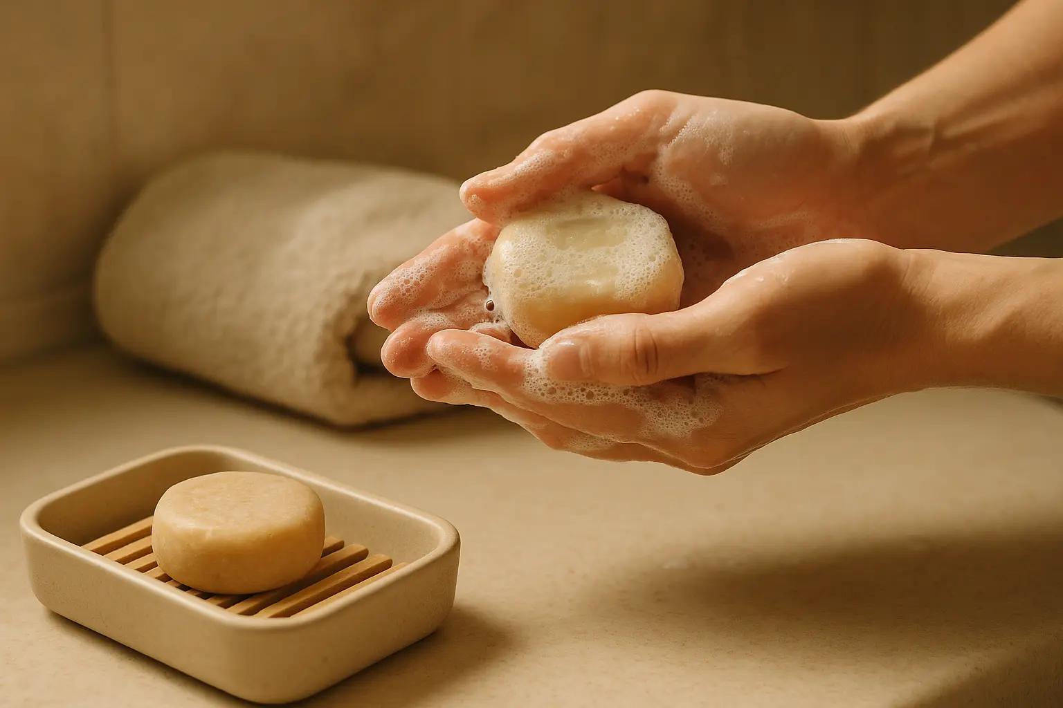 Vergleich verschiedener Verpackungen für feste Shampoo-Bars aus Karton, beschichtetem Papier und dünner Folie