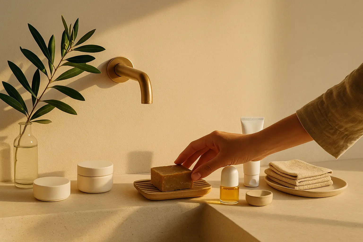 Weniger, aber besser: Capsule-Badezimmer mit 7 Essentials für naturnahe Pflege