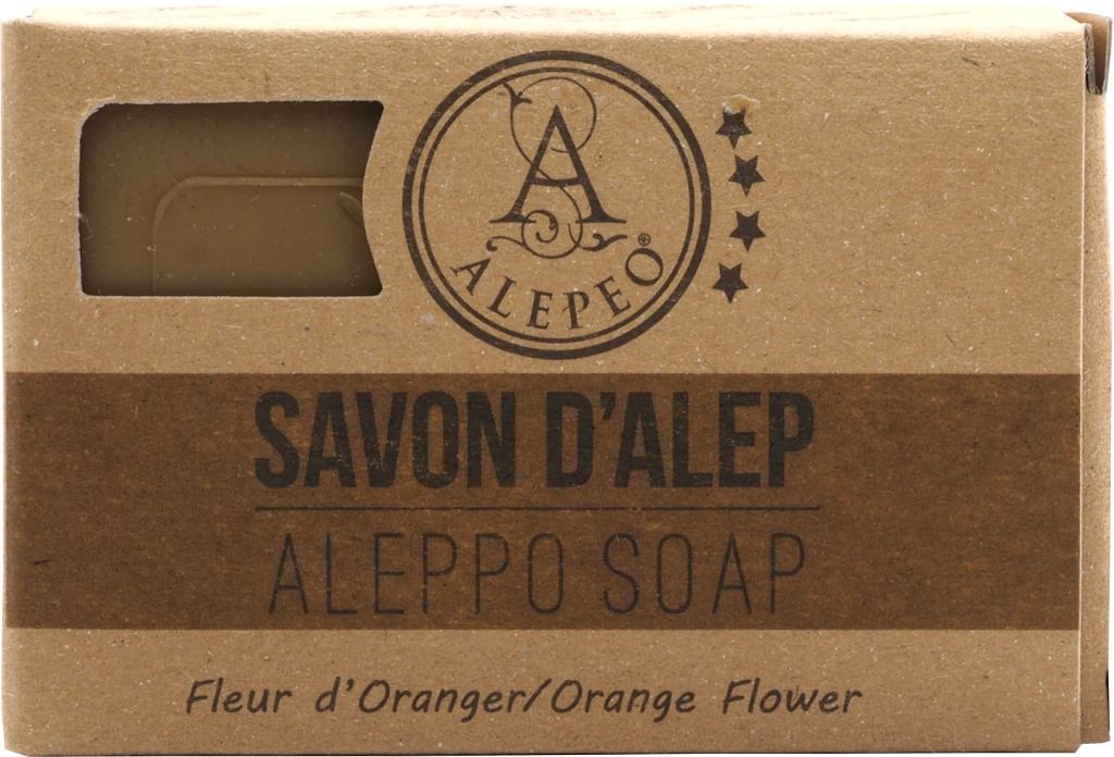 ALEPEO Savon d'huile d'olive d'Alep avec parfum d'orange