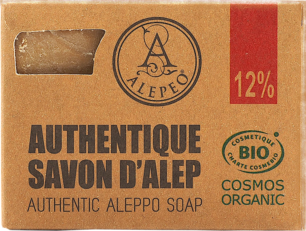 ALEPEO Savon d'Alep à l'huile d'olive avec 12% d'huile de laurier