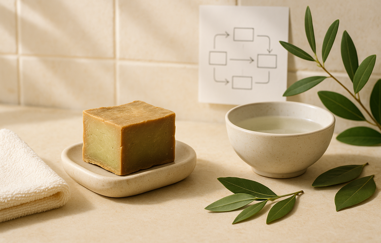 Sabão de Alepo para acne: limpeza suave, expectativas realistas, rotina prática